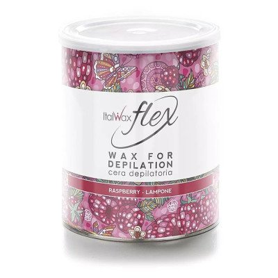 6x800g Flex - Raspberry - Varmt Vax Burk - Italwax