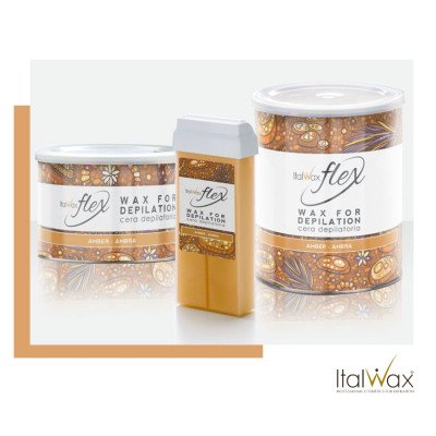 800g Flex - Amber - Varmt Vax Burk - Italwax